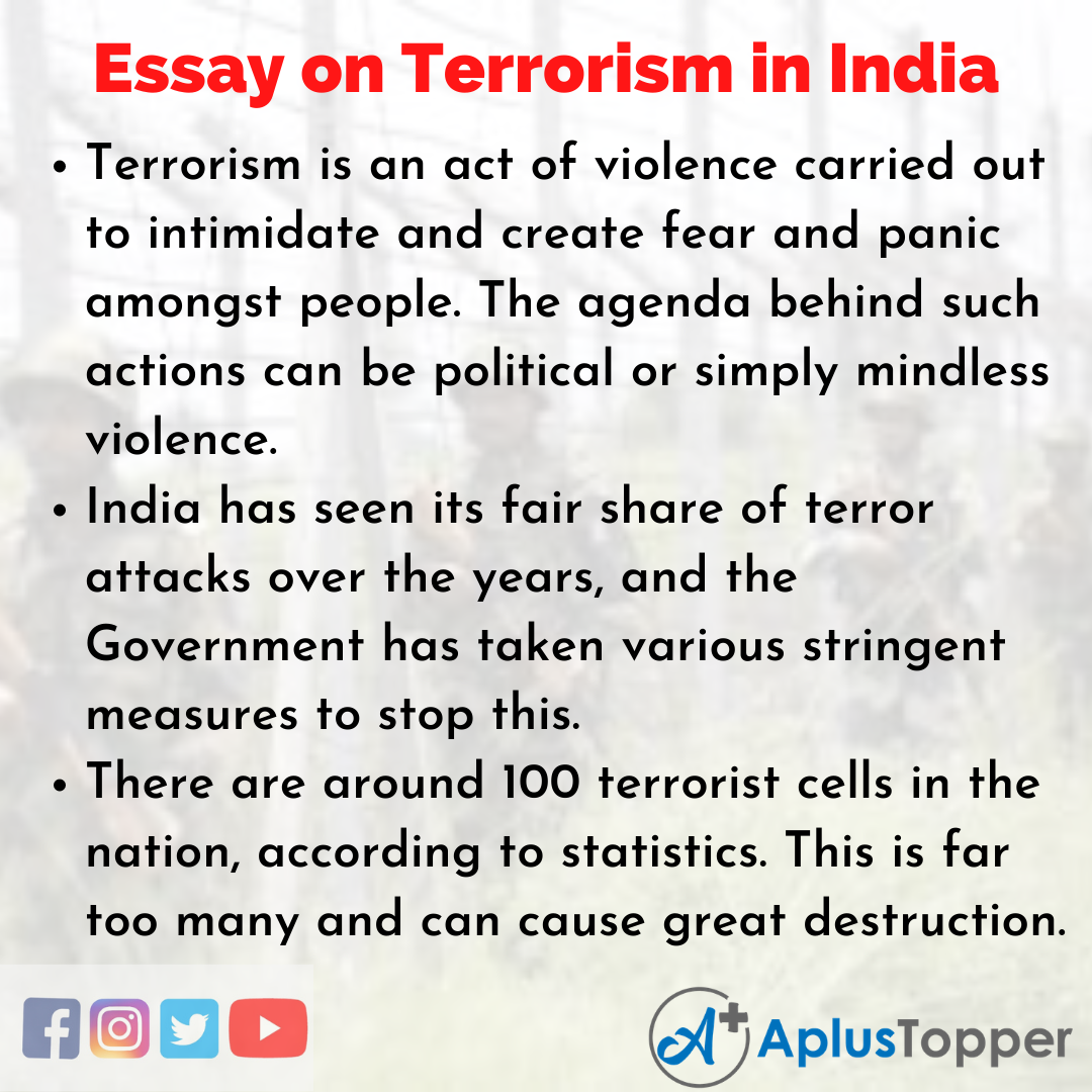 Essay about Terrorism in India