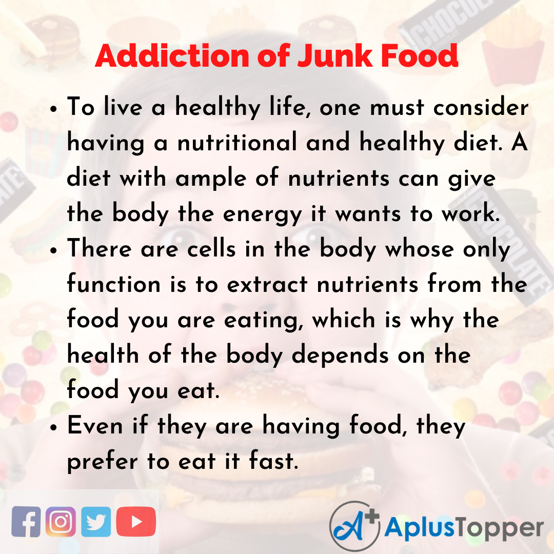 Essay on Addiction of Junk Food