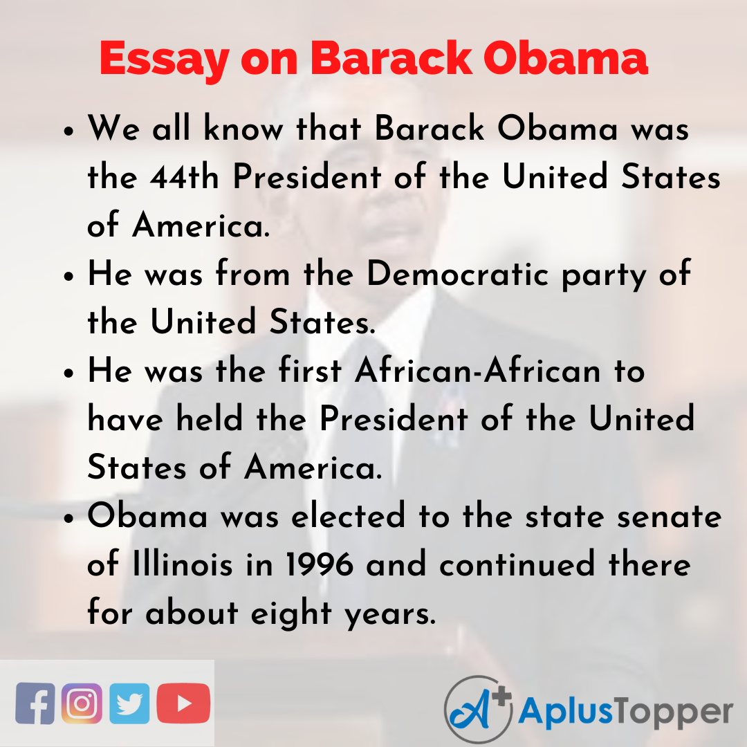 Essay on Barack Obama