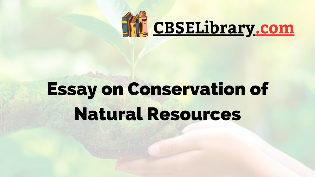 Essay on Conservation of Natural Resources