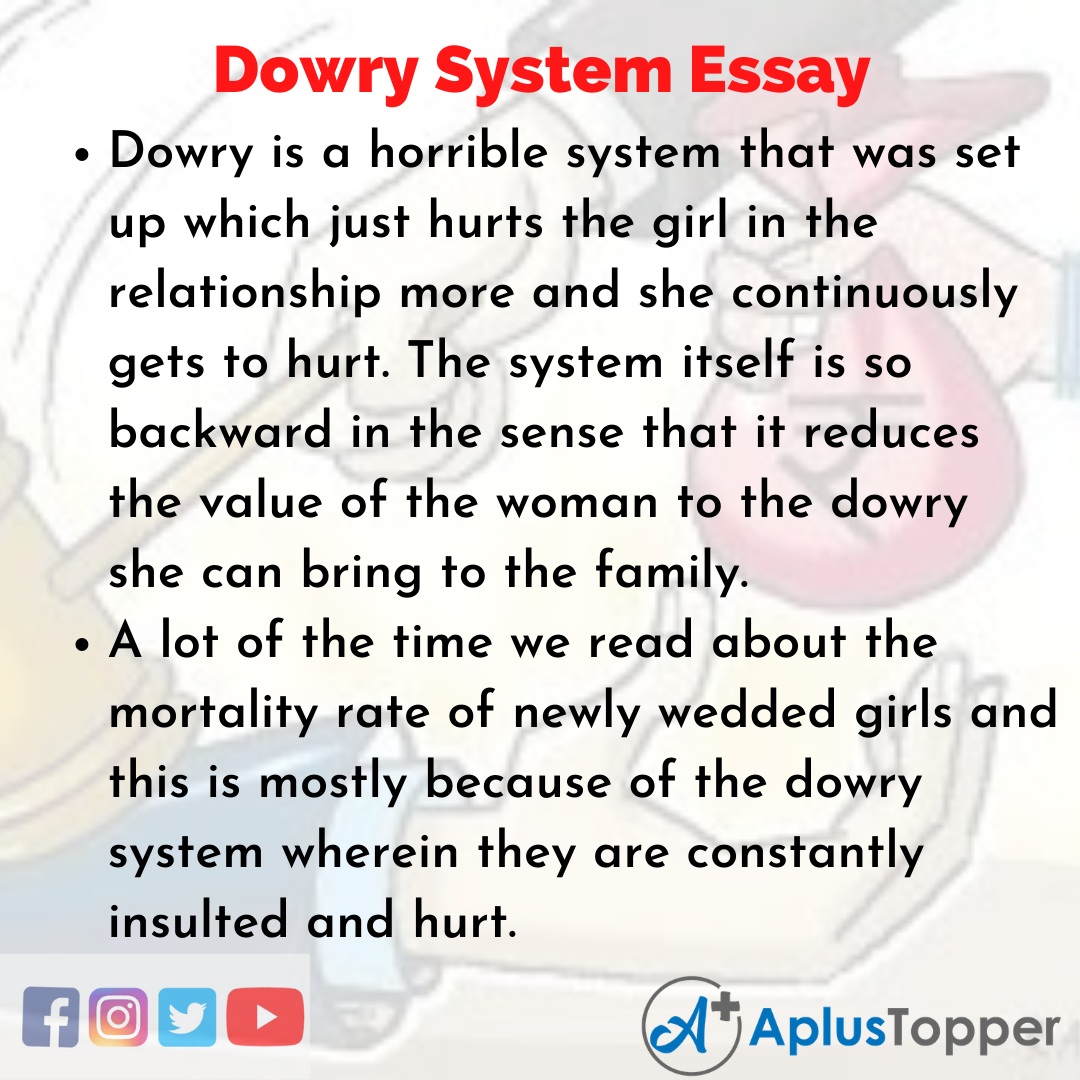 dowry essay in 150 words