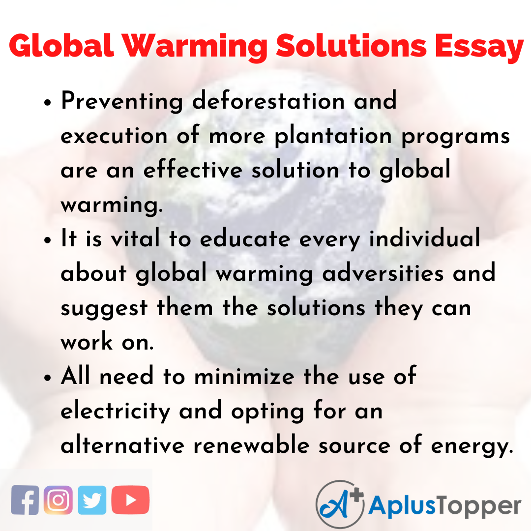 Essay on Global Warming Solutions