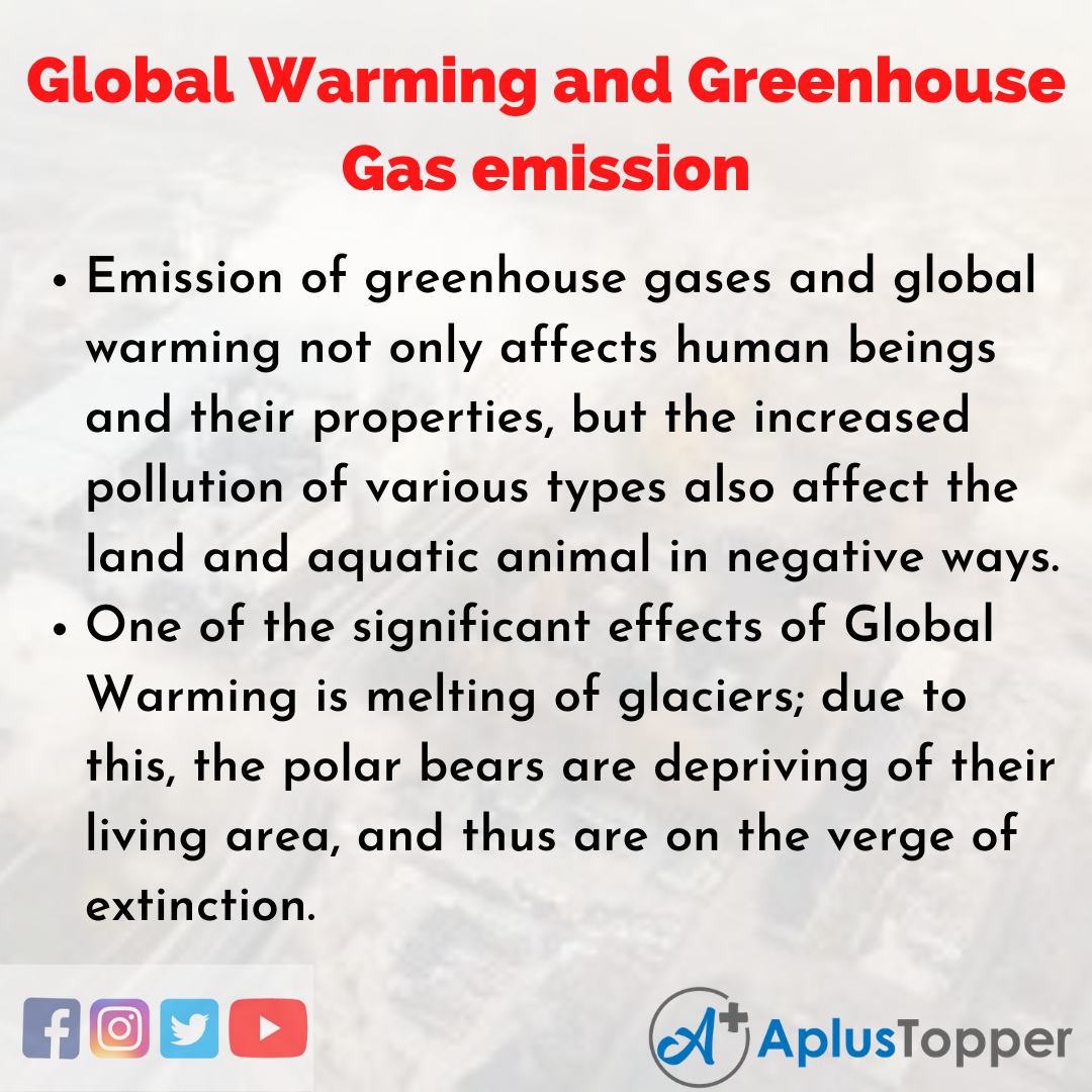 Essay on Global Warming and Greenhouse Gas emission