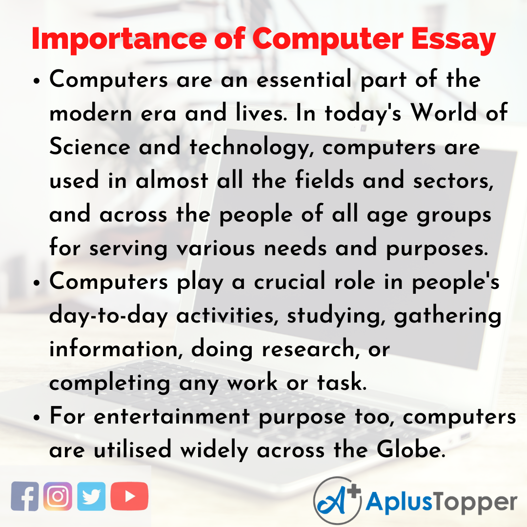 essay on computers in society