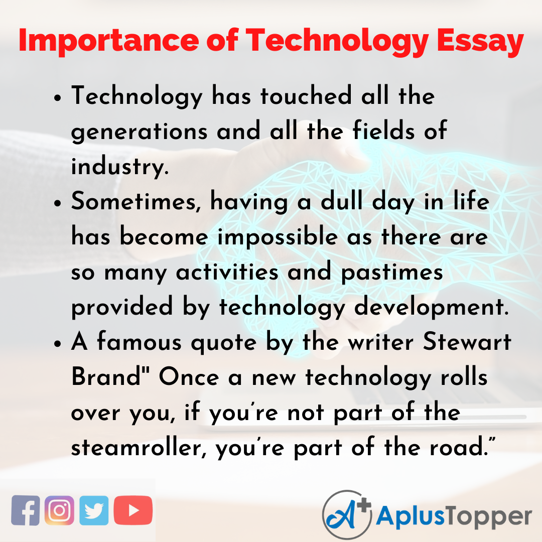 Essay on Importance of Technology in English