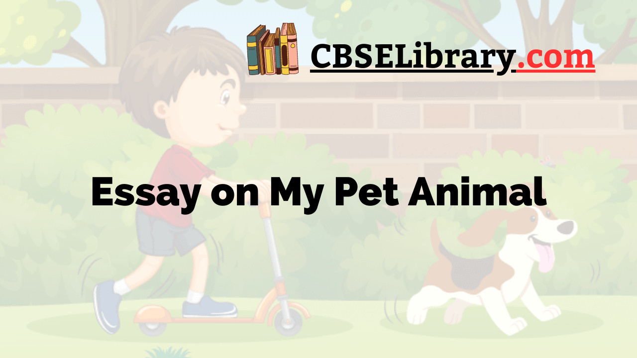 Essay on My Pet Animal