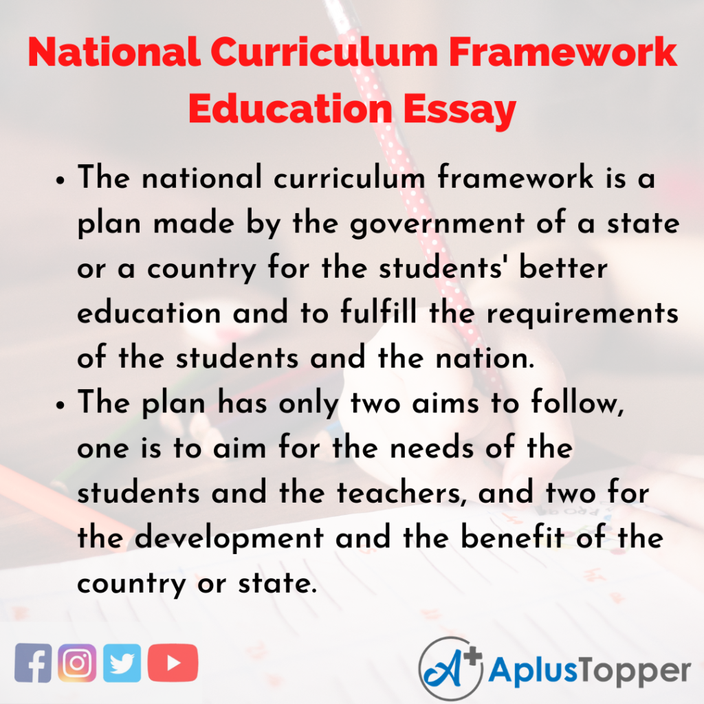 National Curriculum Framework Education Essay | Essay on National ...