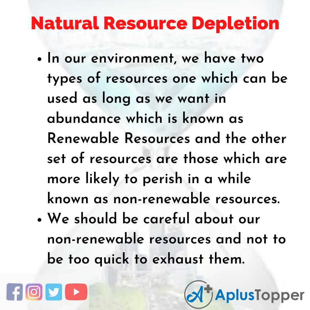 Essay on Natural Resource Depletion