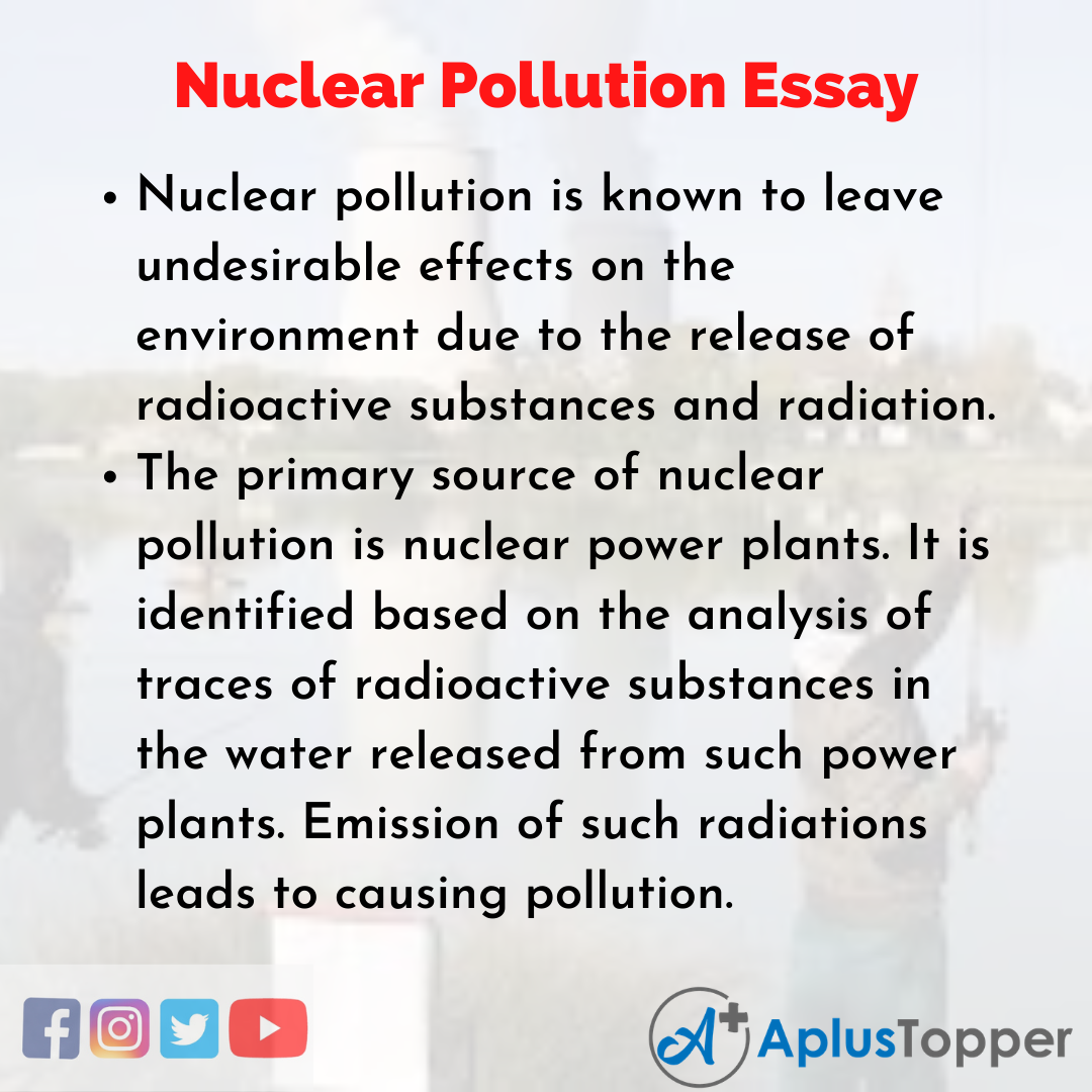 Essay on Nuclear Pollution