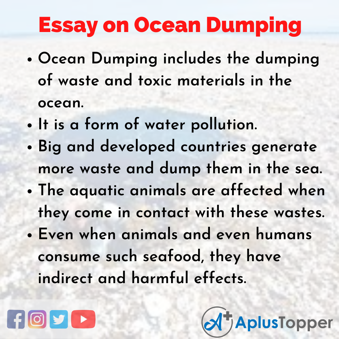 Essay on Ocean Dumping