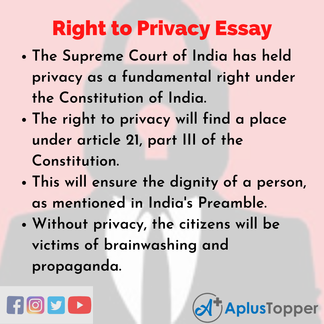 Essay on Right to Privacy