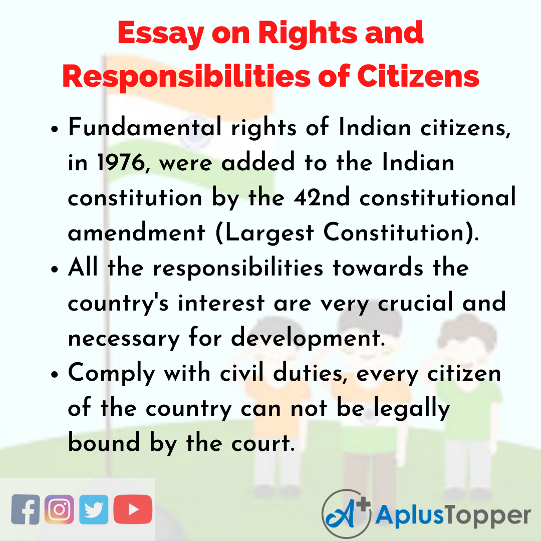 Essay on Rights and Responsibilities of Citizens