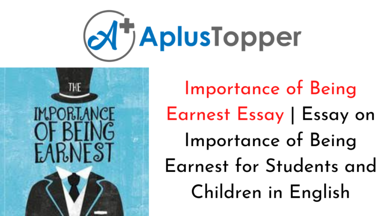 essay on importance of being earnest