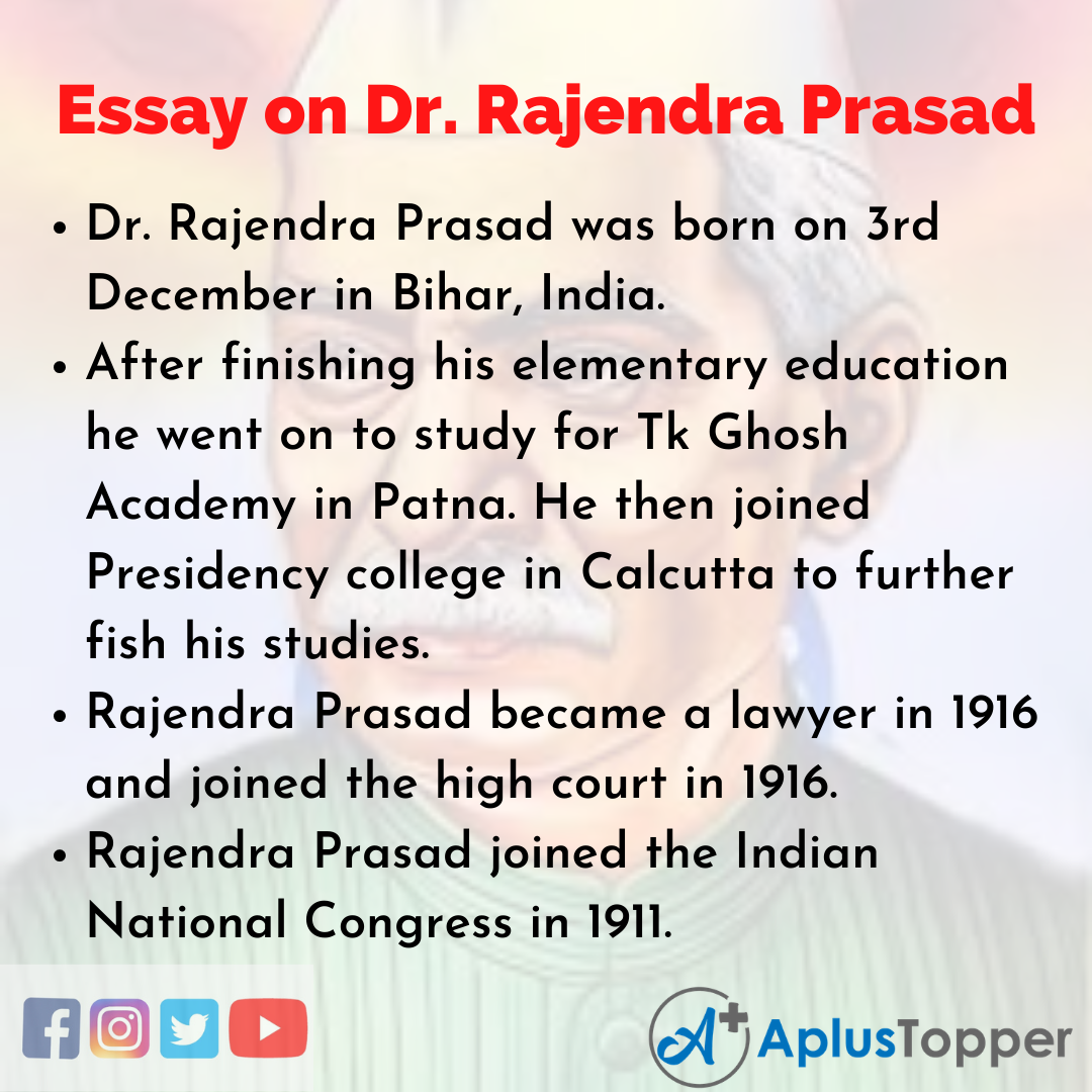 Long Essay on Dr. Rajendra Prasad