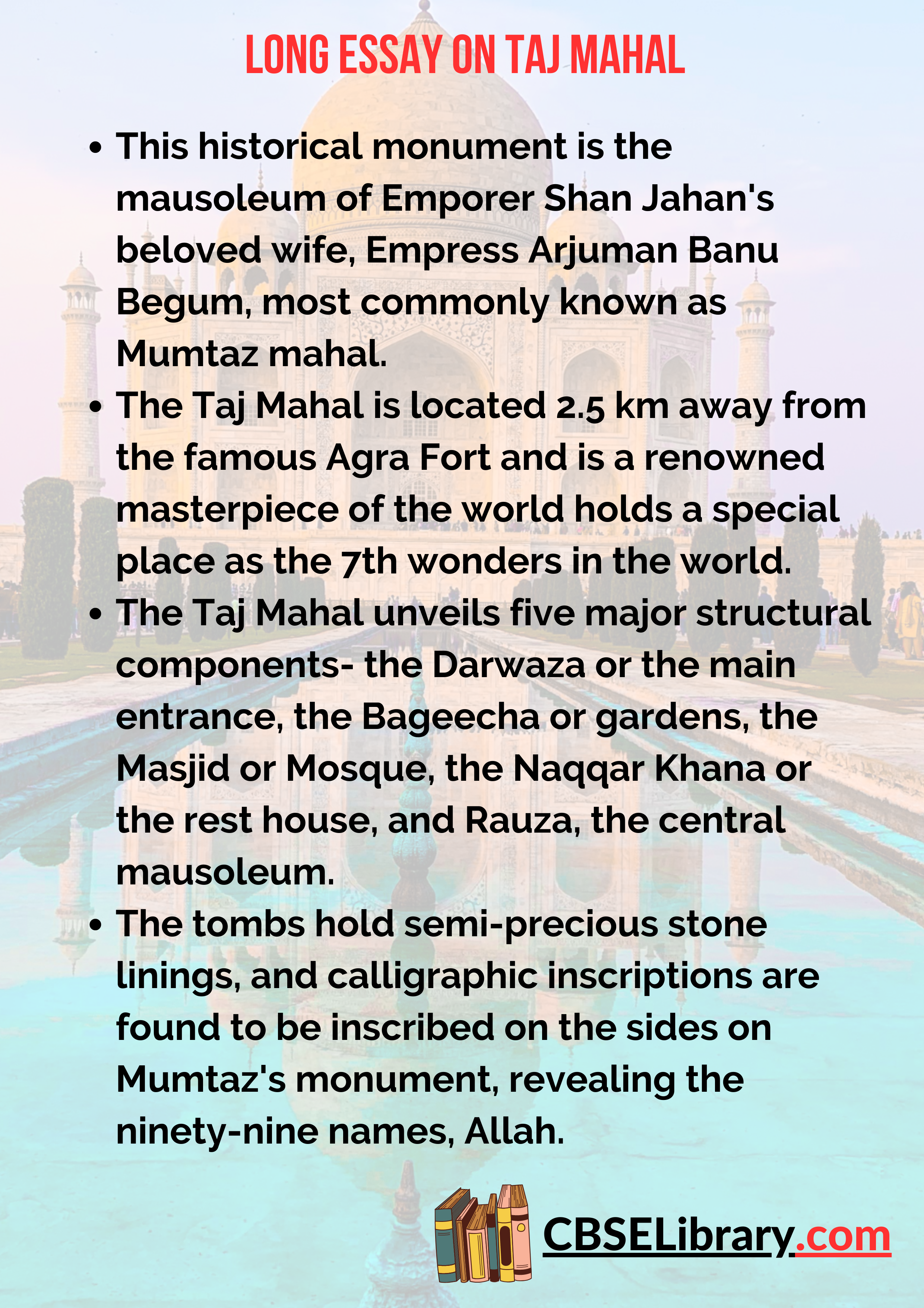 Long Essay on Taj Mahal