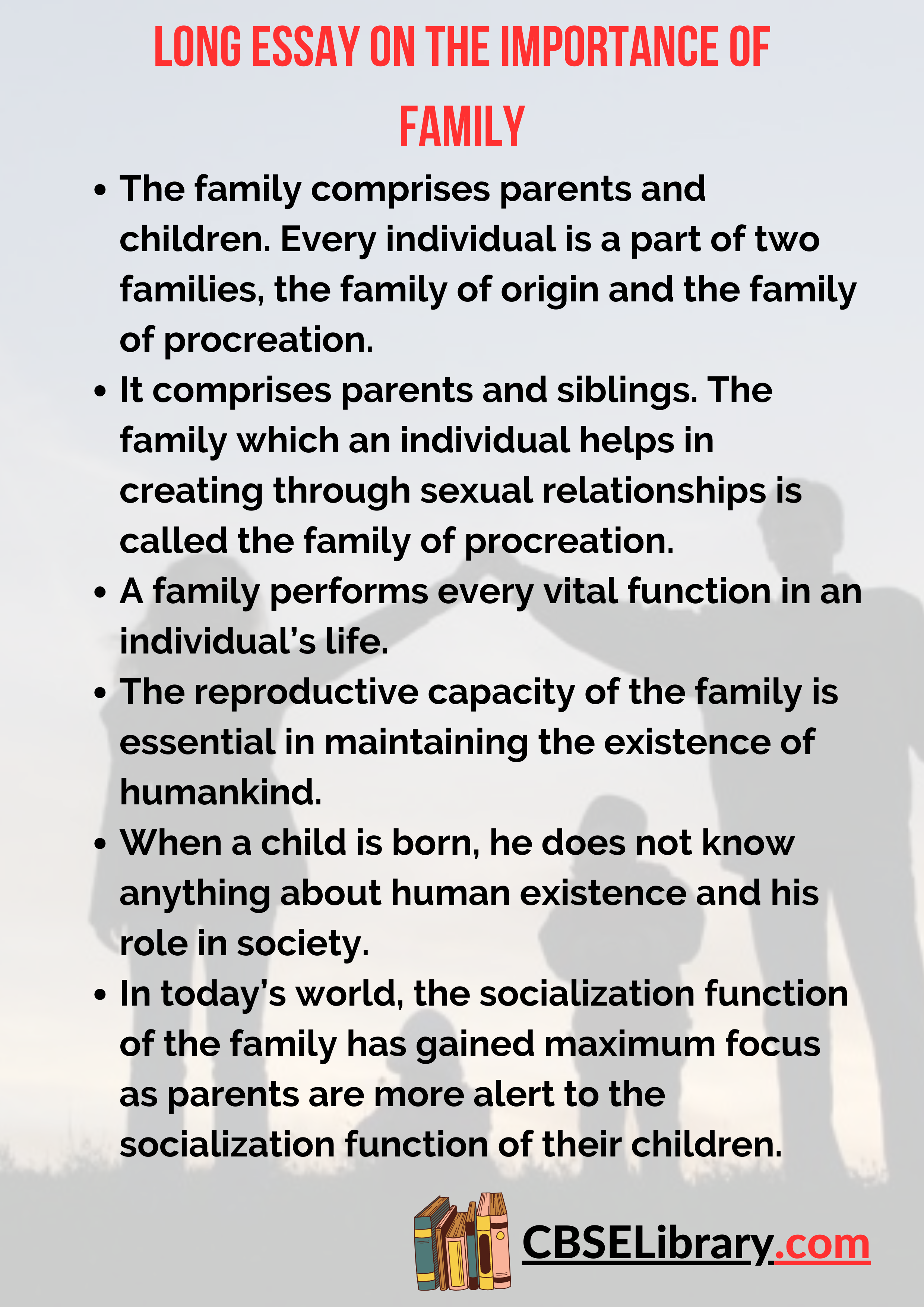 essay on importance of family in our life