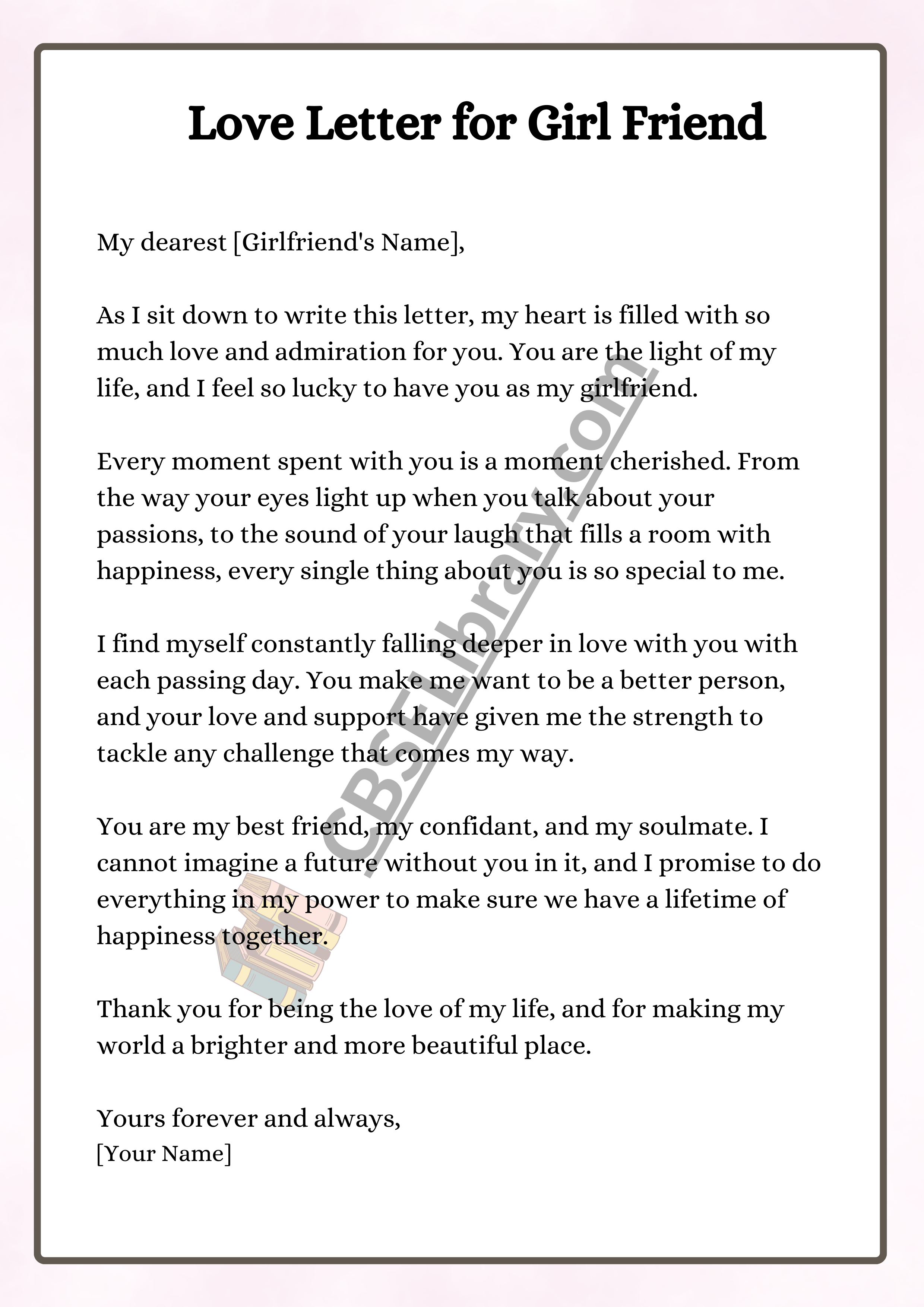 Love Letter for Girl Friend