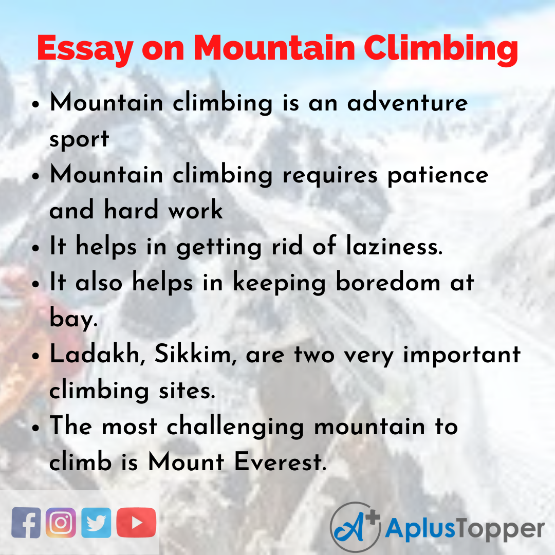 Mountain Climbing Essay