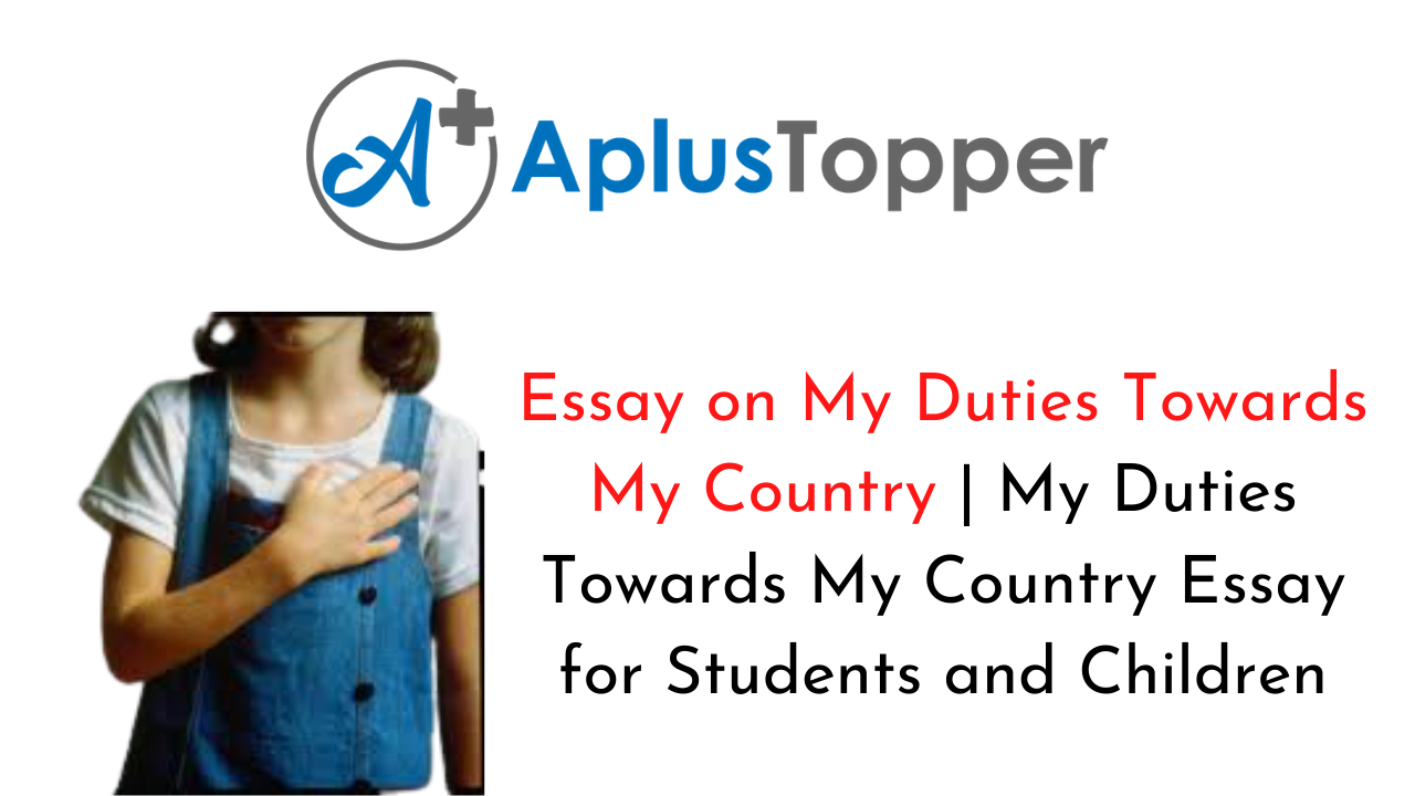 essay on my duties towards my country as a student