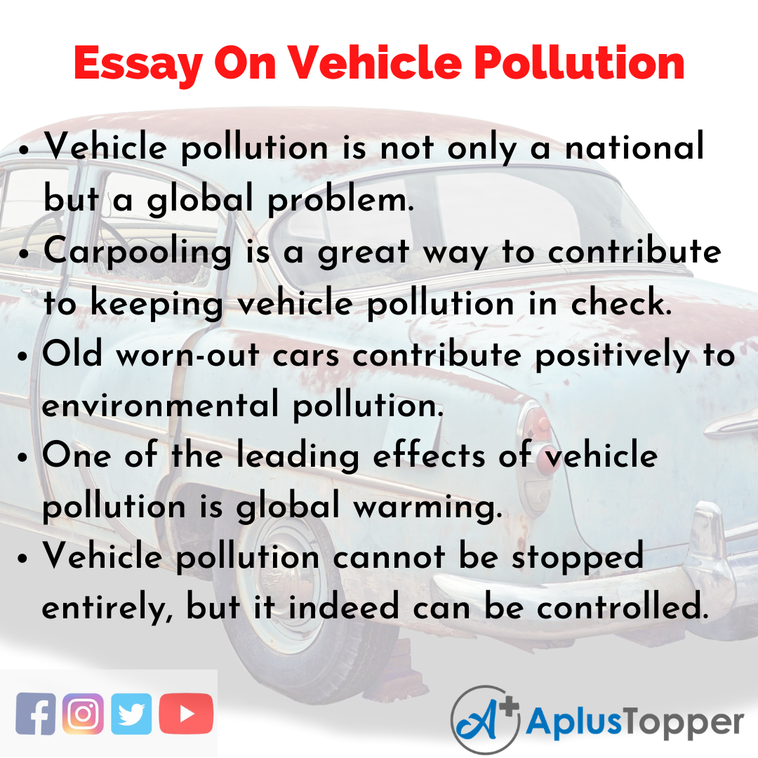Short Essay On Vehicle Pollution