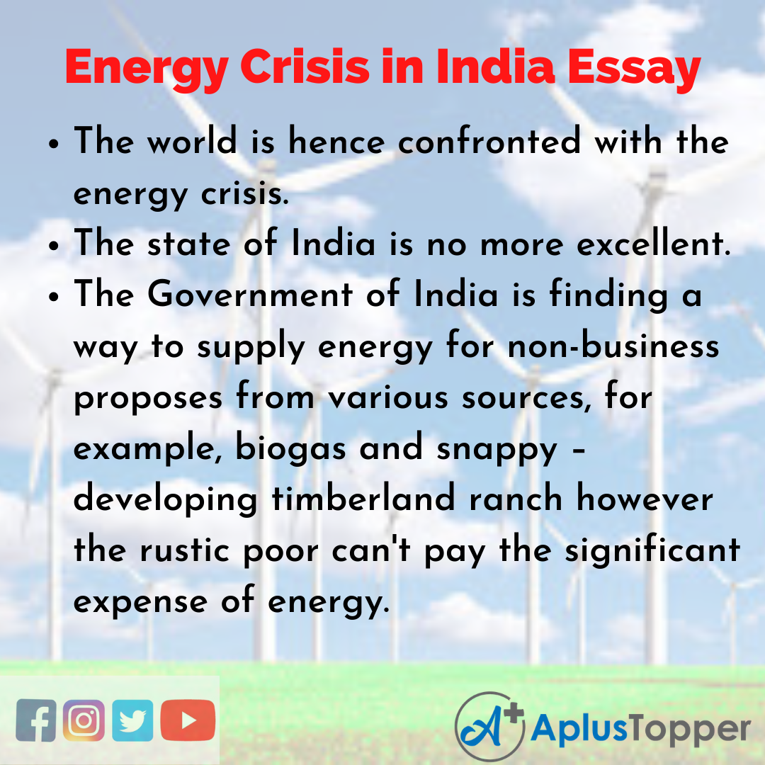 Short Essay on Energy Crisis in India