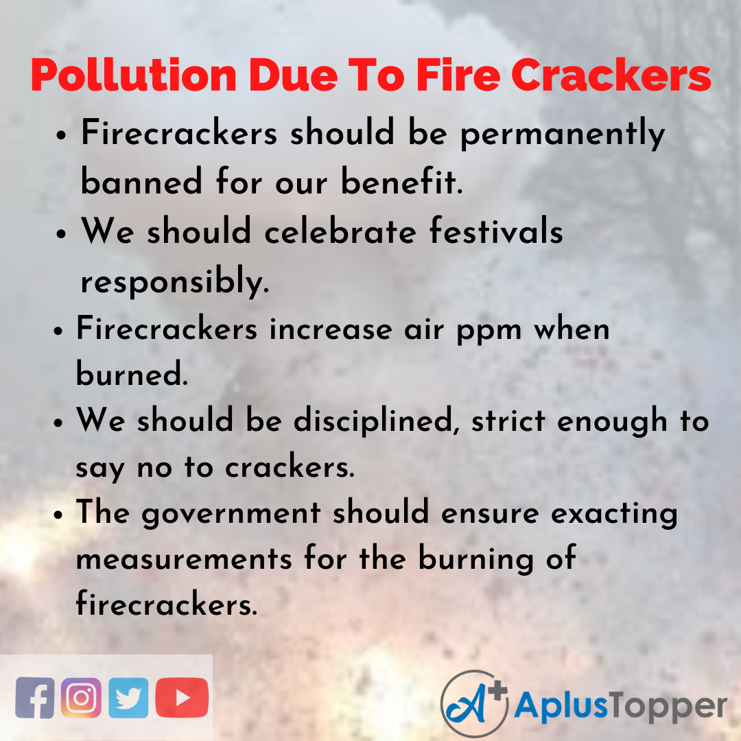 Short Essay on Pollution Due To Fire Crackers