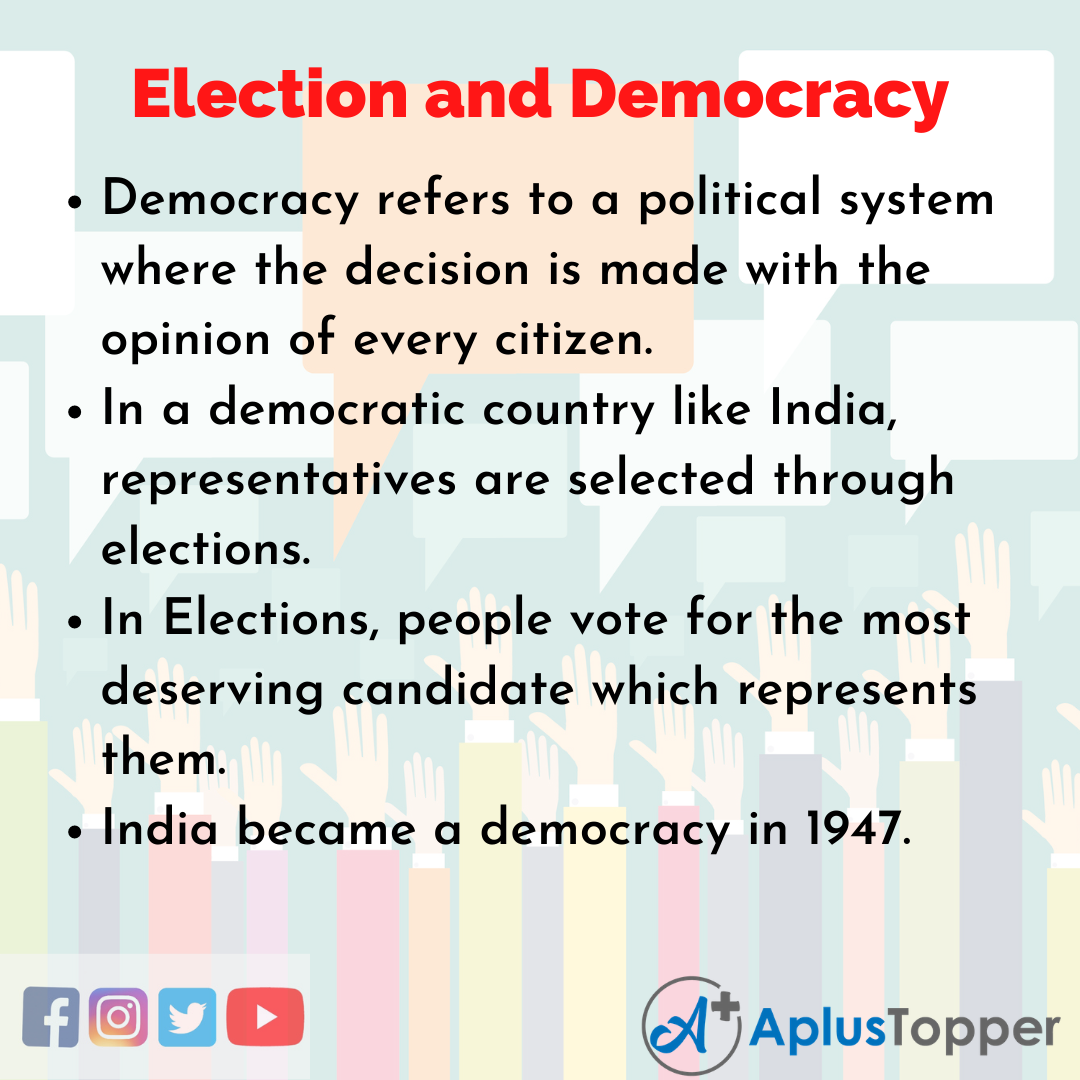 10 Lines on Election and Democracy Essay