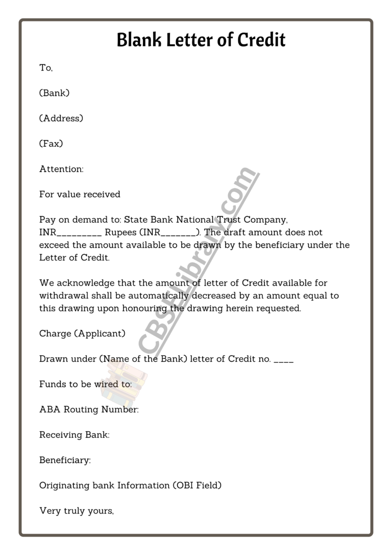 10+ Sample Letter Of Credit 