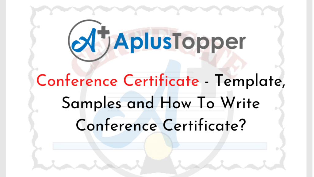 certificate of presentation conference