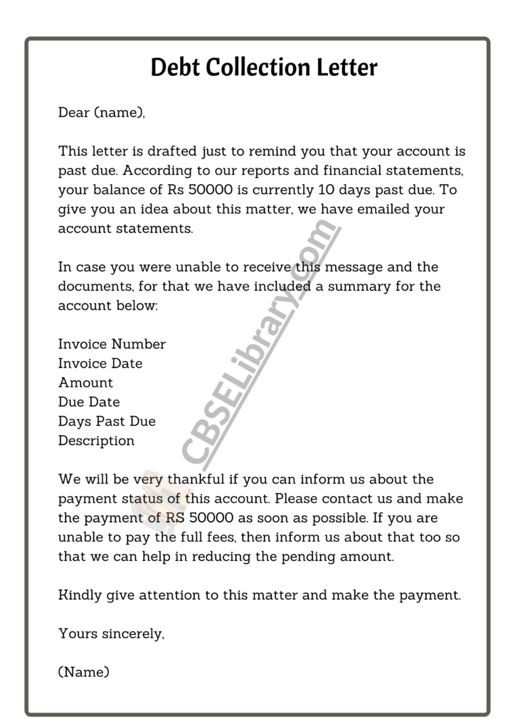 10 Sample Collection Letters | Examples, Format and How To Write Sample ...