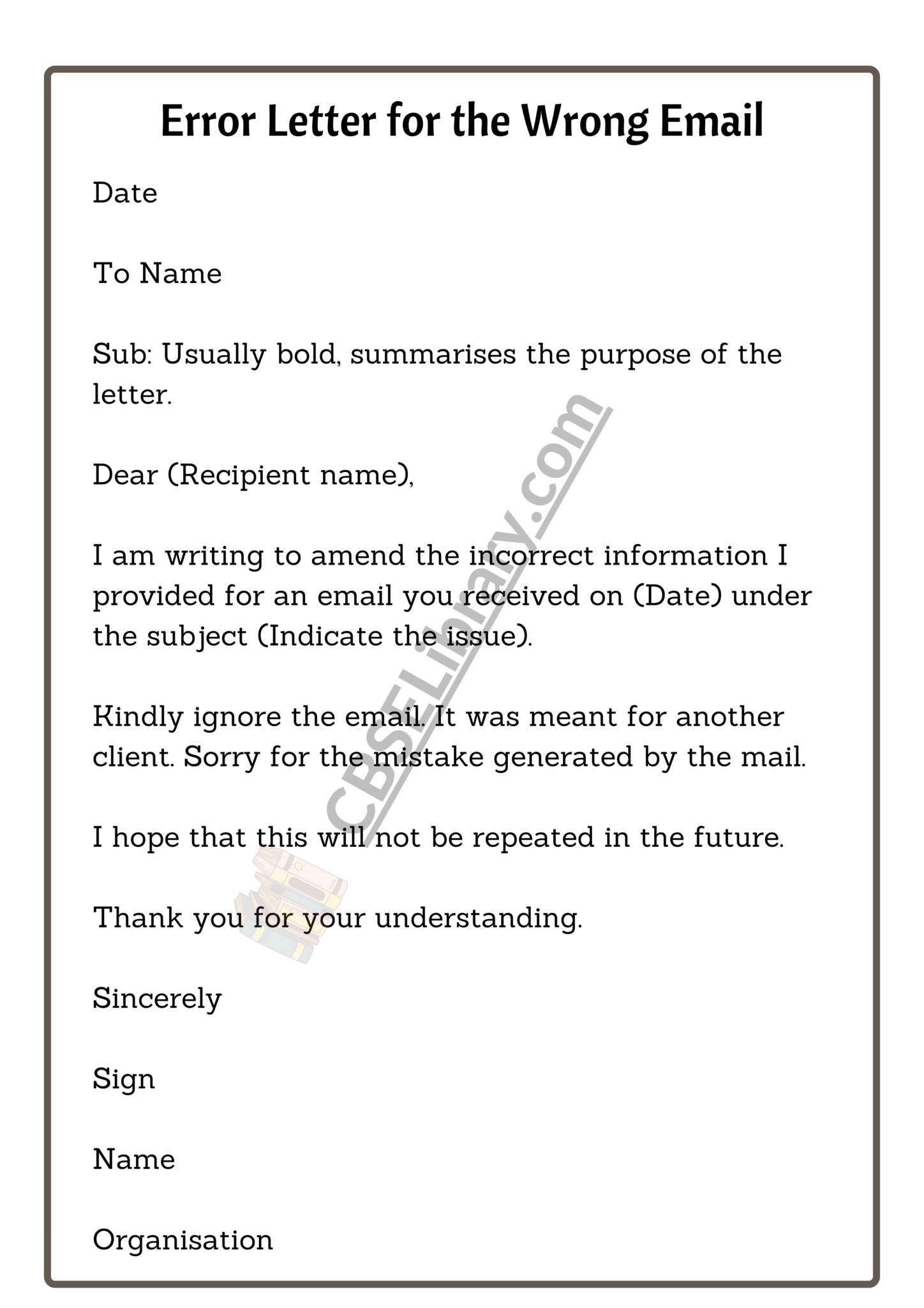 8+ Sample Letter of Error Format, Samples and Examples of Error