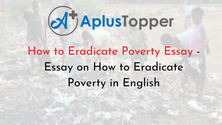 eradicate poverty essay