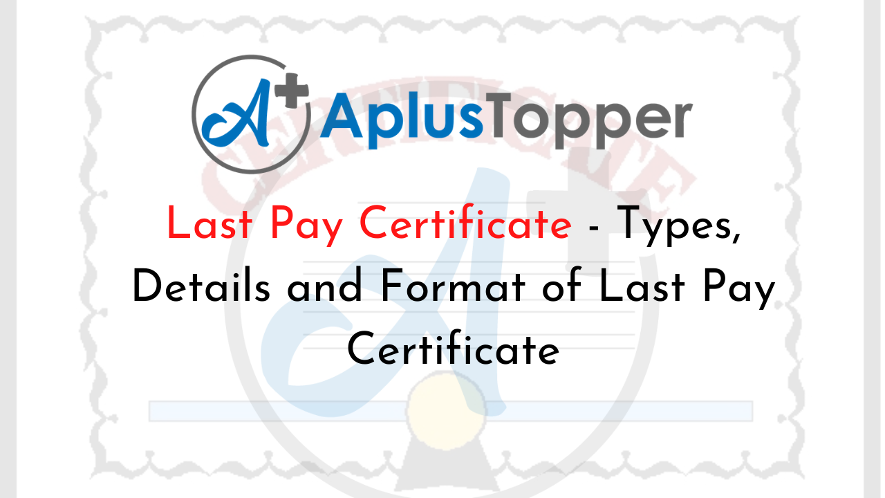Last Pay Certificate