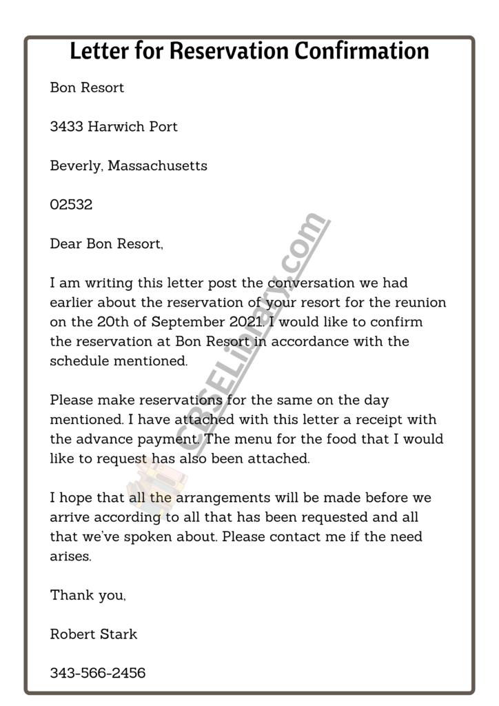 5 Sample Reservation Letters Format, Examples and How To Write Sample