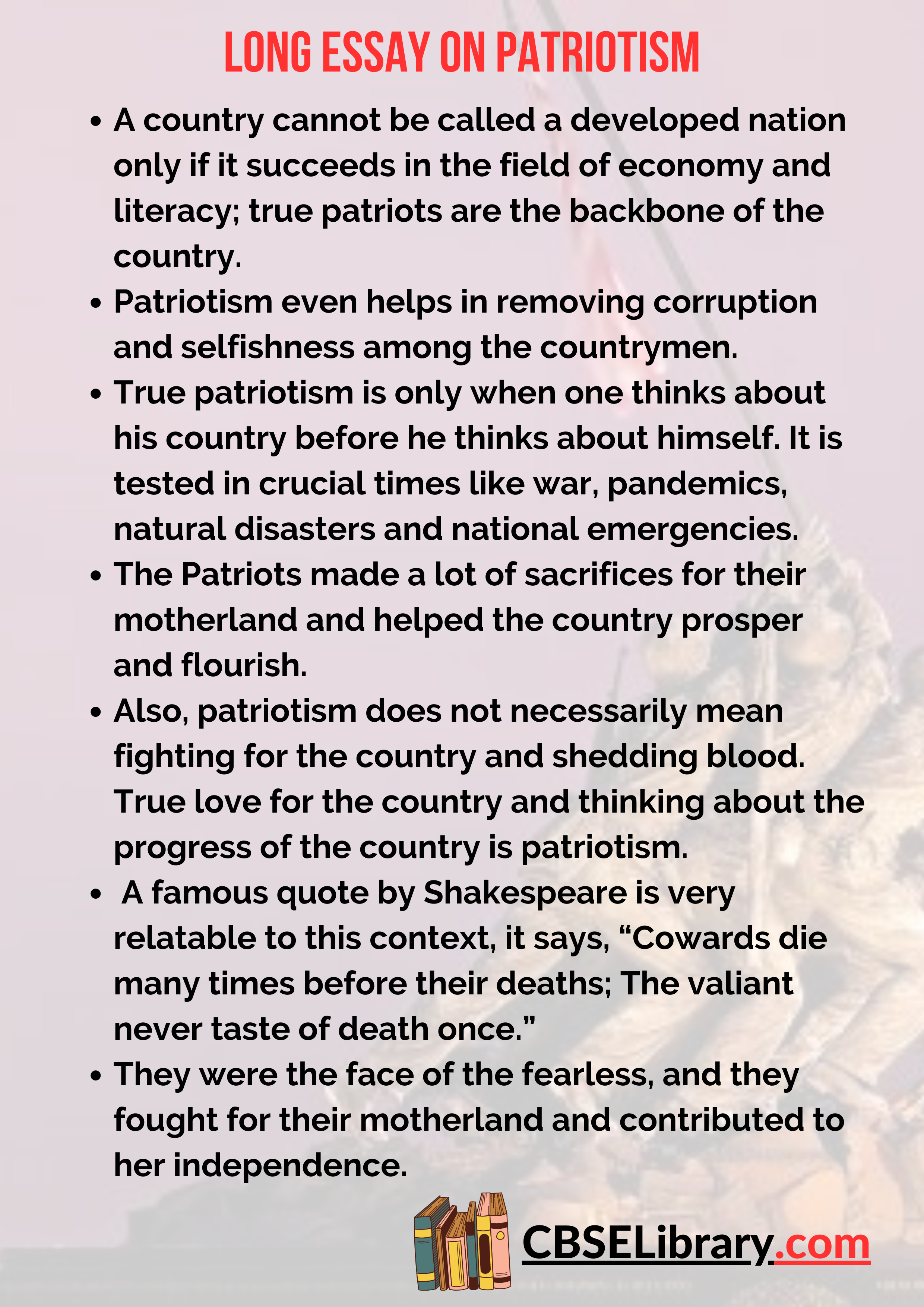 Long Essay on Patriotism