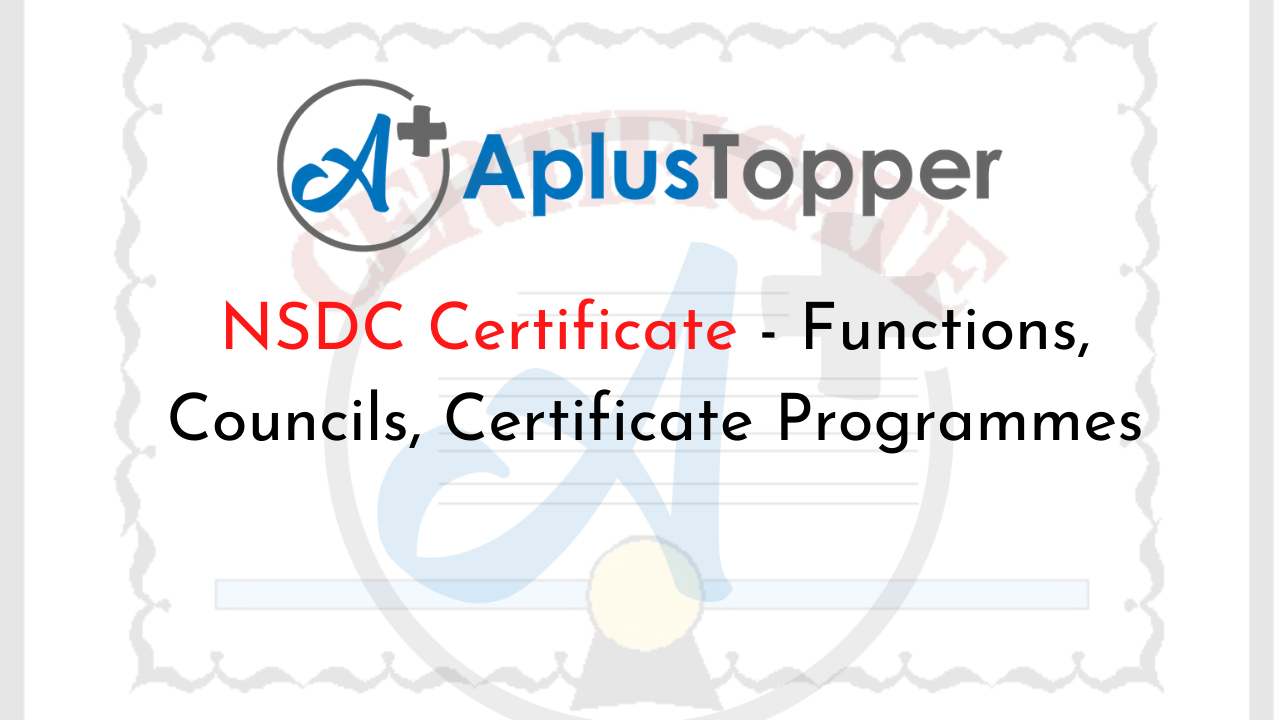 NSDC Certificate