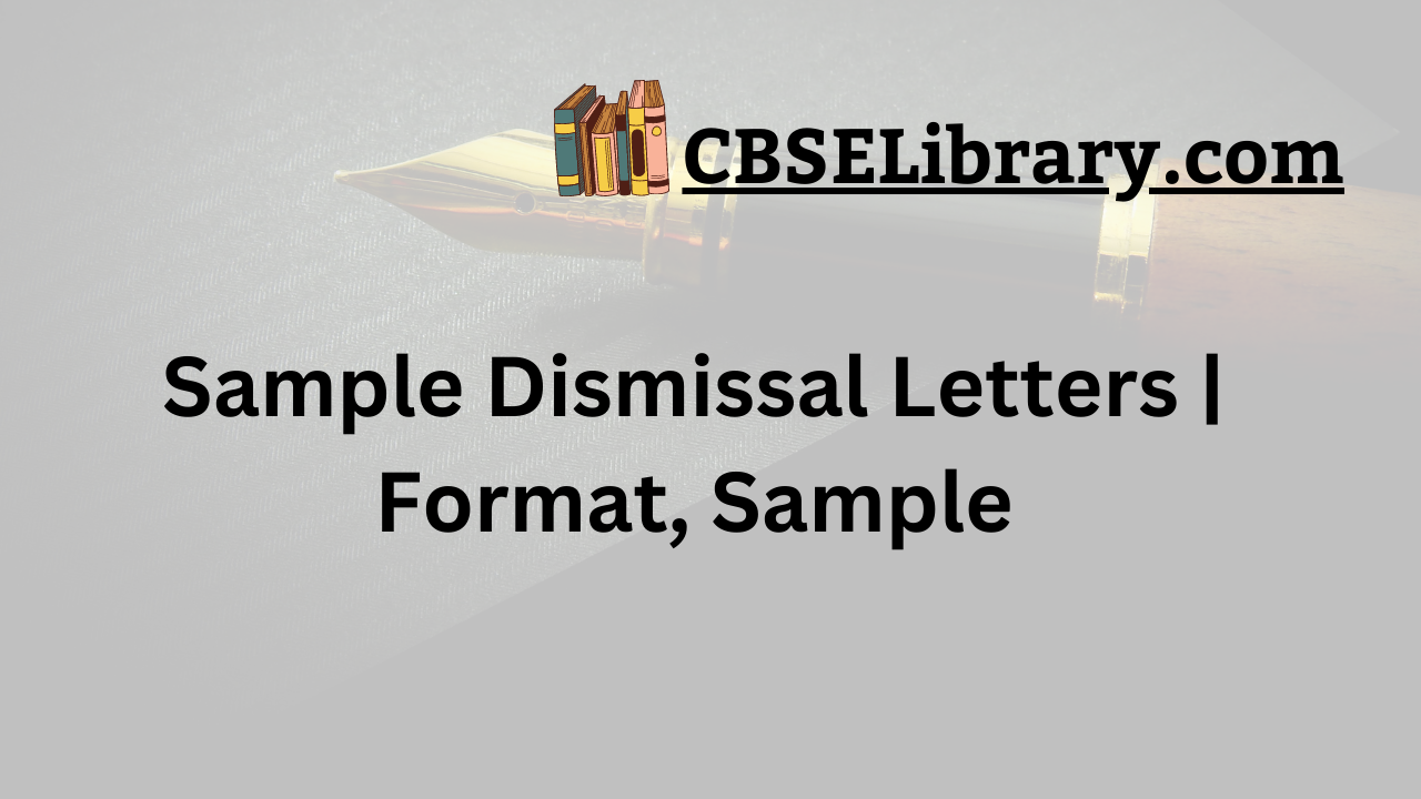 Sample Dismissal Letters | Format, Sample
