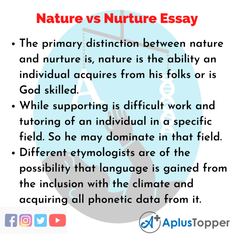 essay on nurture the nature