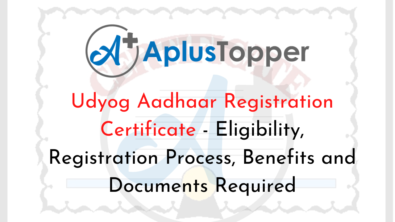 Udyog Aadhaar Registration Certificate