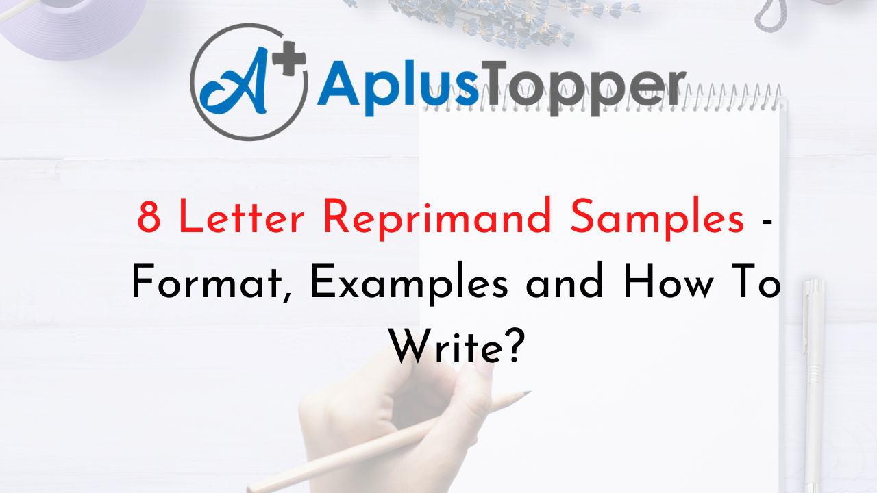 Letter Reprimand Samples