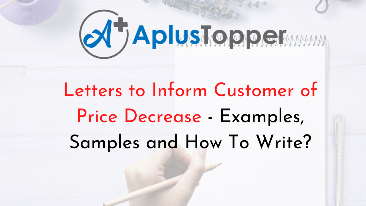 Letters to Inform Customer of Price Decrease