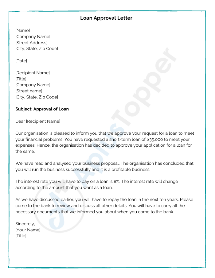 Loan Approval Letter