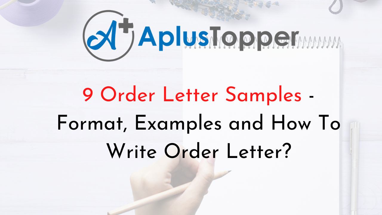 Order Letter Samples