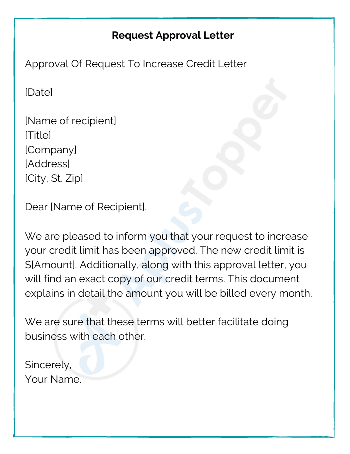 Request Approval Letter Sample