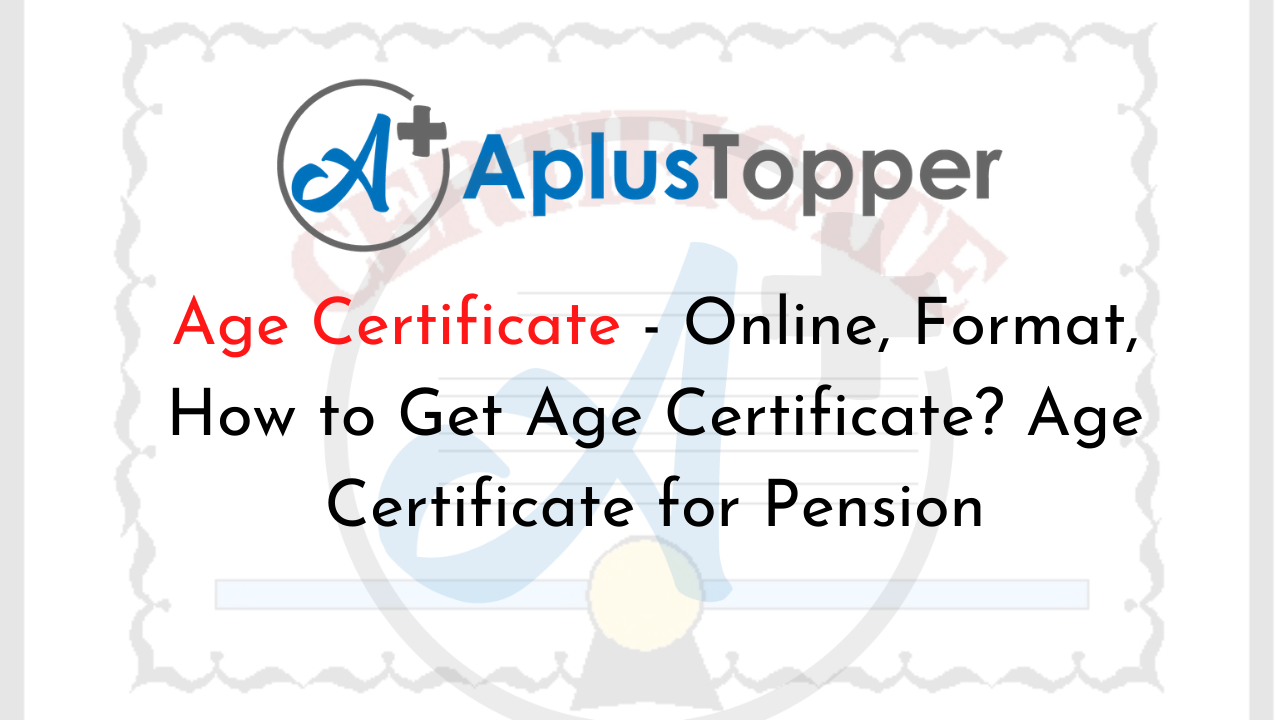 Age Certificate