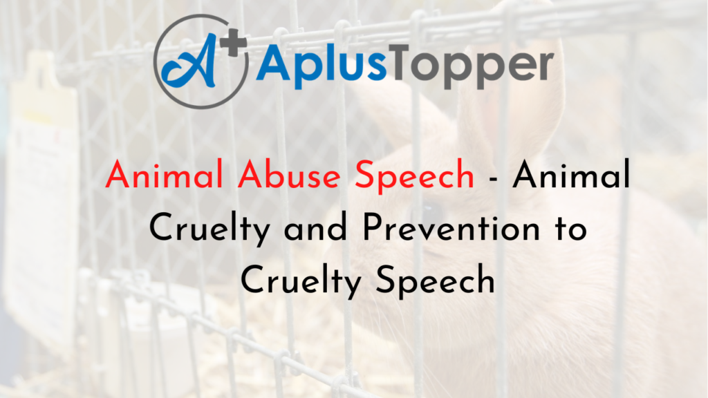 stop animal abuse speech