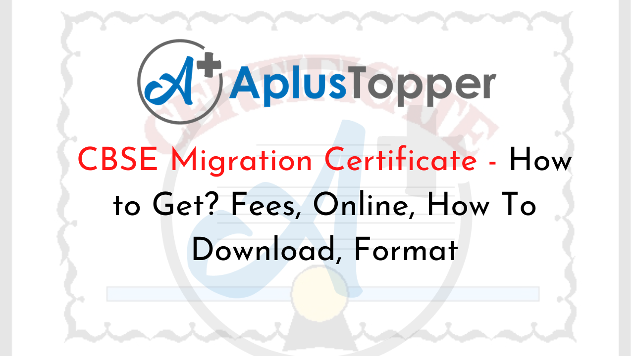 CBSE Migration Certificate