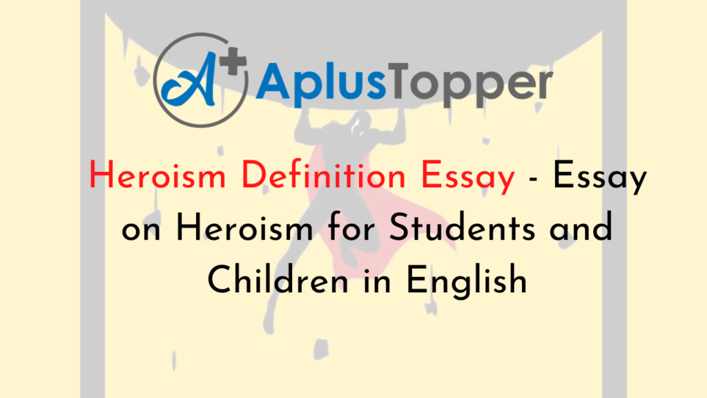 heroism definition essay