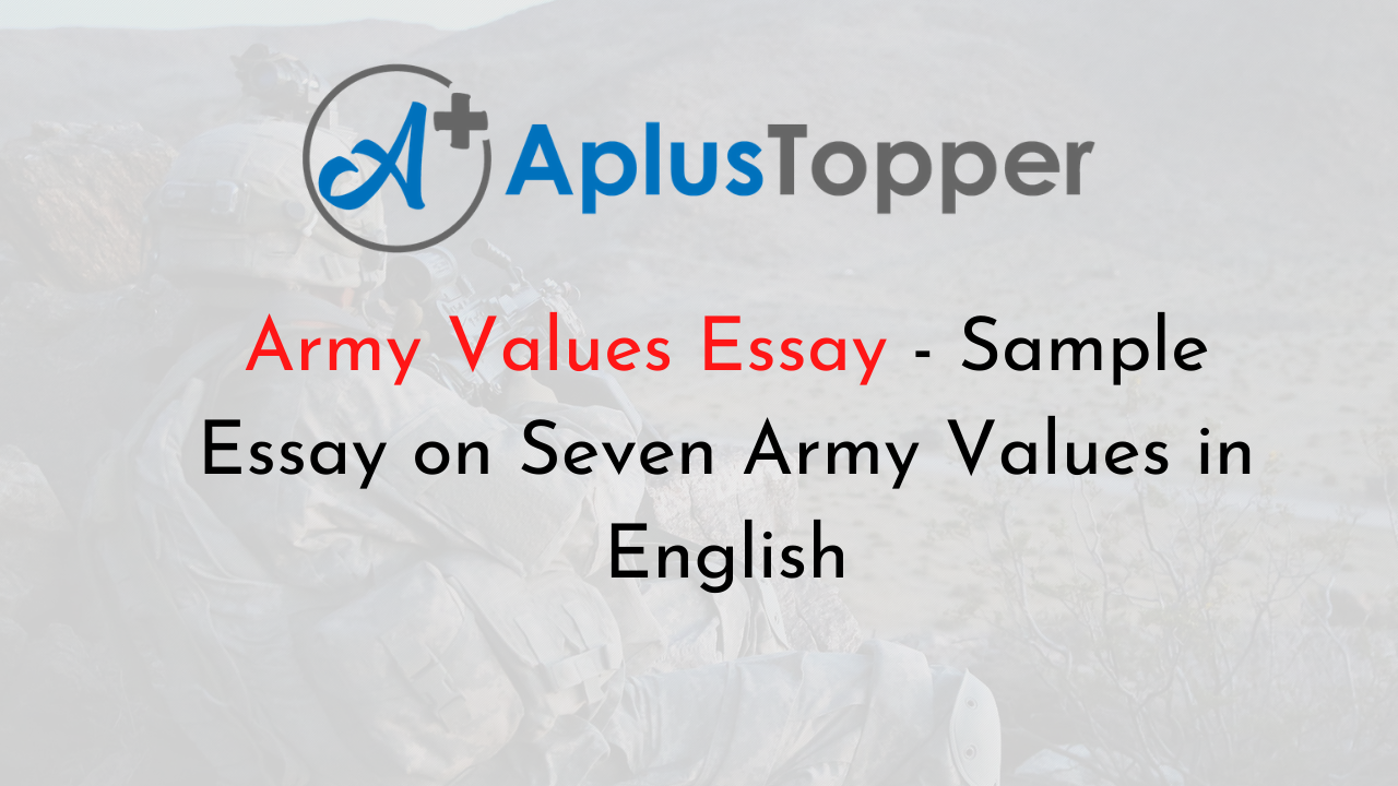 Army Values Essay