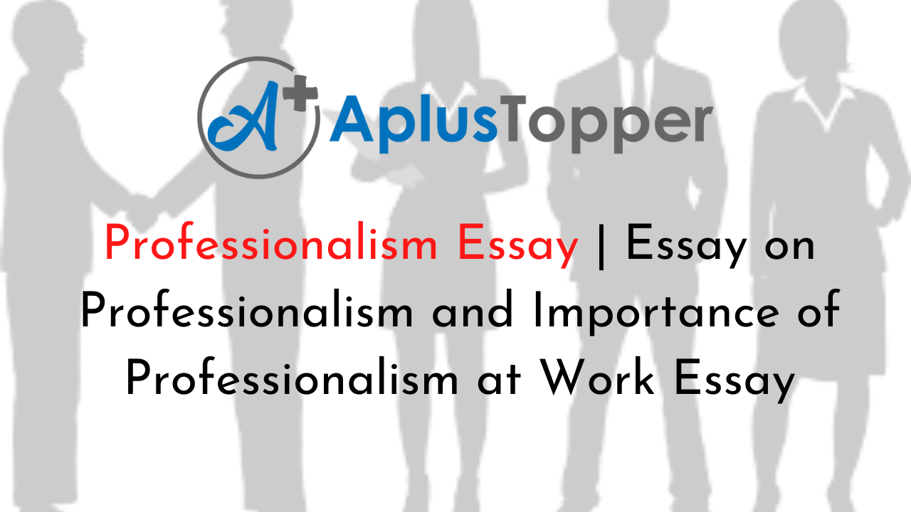 essay on professionalism in the workplace